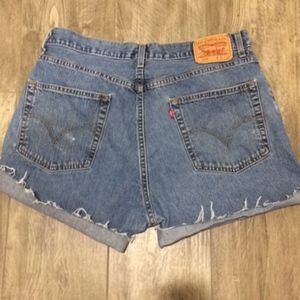 Levi High Waisted Jean Shorts